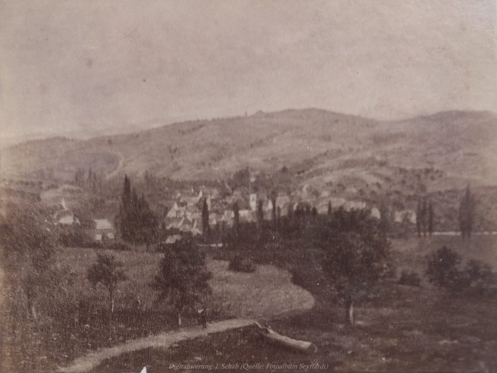 Ölgemälde des Künstlers und Seidenfabrikanten Ernst Seyffardt, Pfalz - Realismus, romantischer Realismus, aus Fotoalbum der Ernst Seyffardt