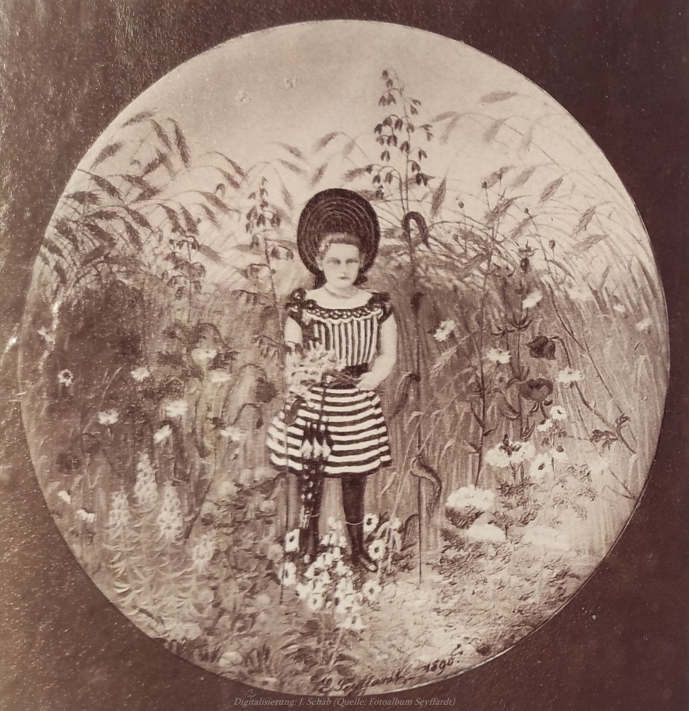 Ölgemälde des Künstlers und Seidenfabrikanten Ernst Seyffardt, Pfalz - Realismus, romantischer Realismus, aus Fotoalbum der Ernst Seyffardt