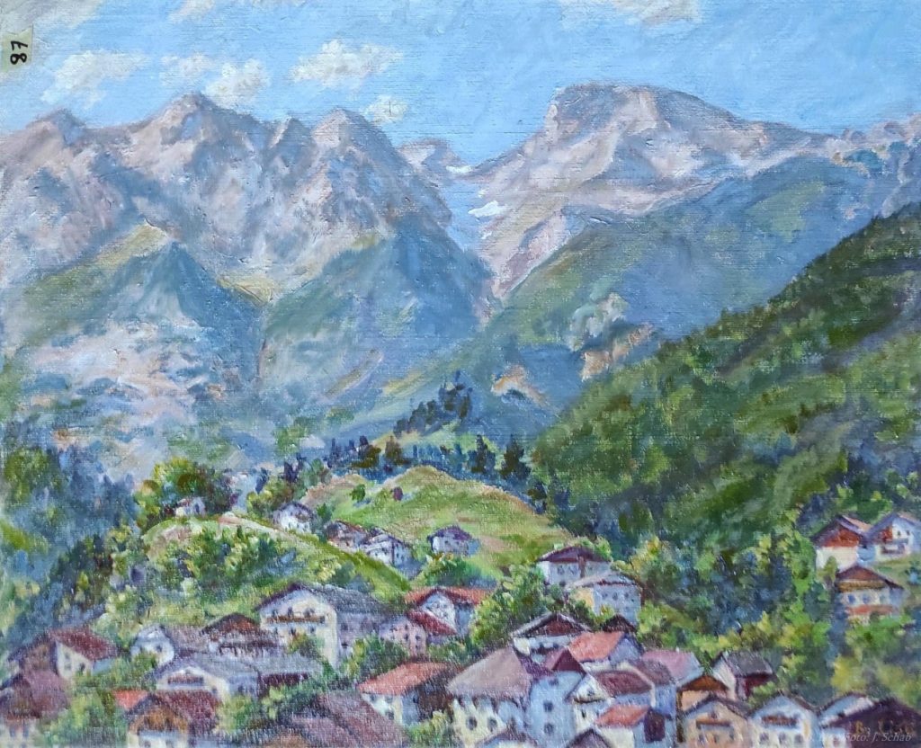 Grins in Tirol - Ölgemälde -Künstlerin Barbara Lise: Elisabeth Schab