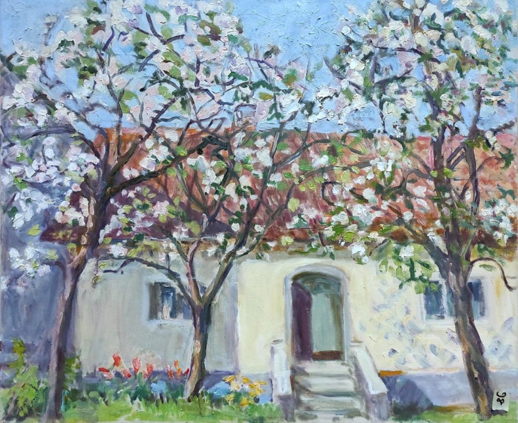 Haus von Lise in Metten- Ölgemälde -Künstlerin Barbara Lise: Elisabeth Schab